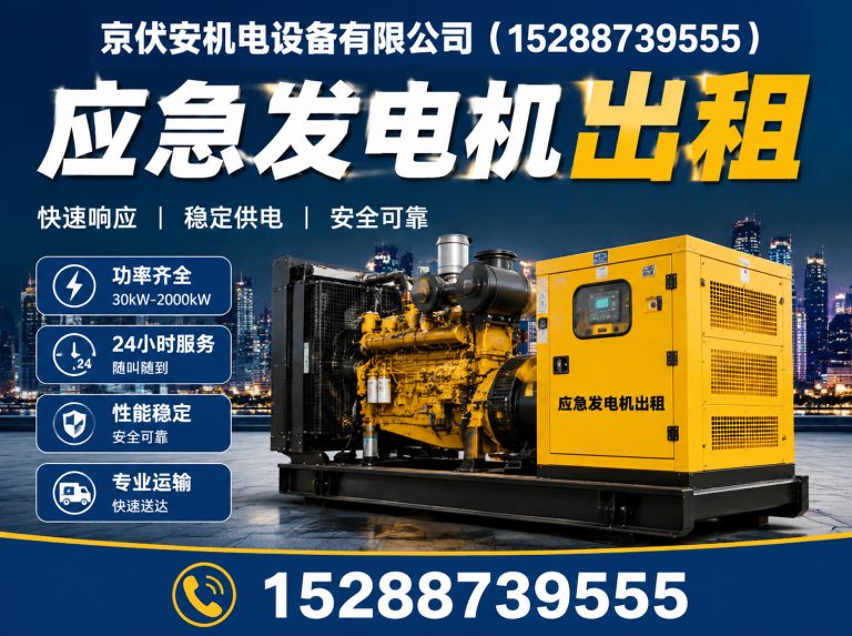 邢台应急发电机出租展示图